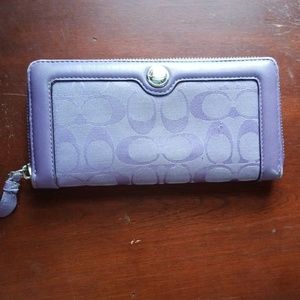 Coach wallet signature purple